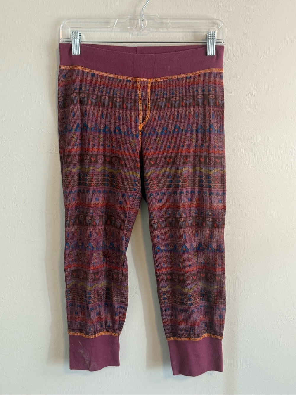 JOHNNY WAS SCRAPBOOK KNITS Women’s Multicolor Waffle Knit Joggers Pants Size L